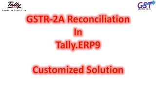 GSTR 2A Reconciliation in Tally ERP 9