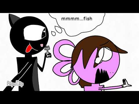 cartoon cat tries to eat me