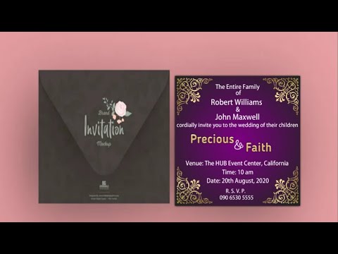 How To Design A Wedding Invitation Card on Android...