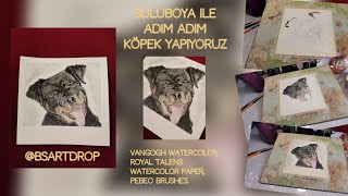 Suluboya ile adım adım evcil hayvan portresi yapıyoruz🖌️