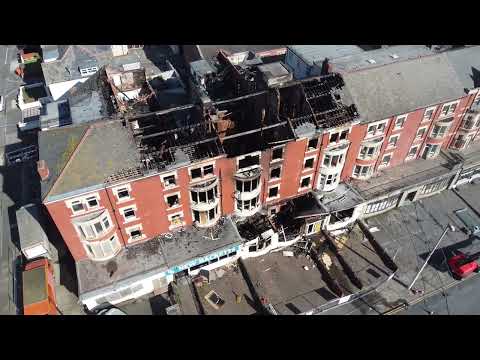 Hacketts Hotel, Blackpool - the day after the fire