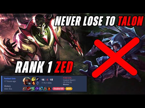 How To ALWAYS WIN VS Talon I Rank 1 Zed