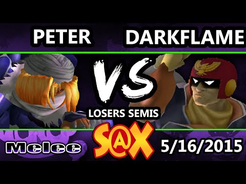 Spring Arcadian - Darkflame (Captain Falcon) Vs. Peter (Sheik) SSBM Losers Semis - Smash Melee