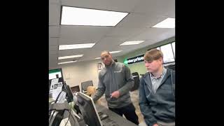 Enterprise Rent-A-Car Clerk calls a frustrated customer an A$$HOLE several times after their error!