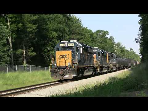CSX freight trains in Lakeville, MA - 6/17/2024