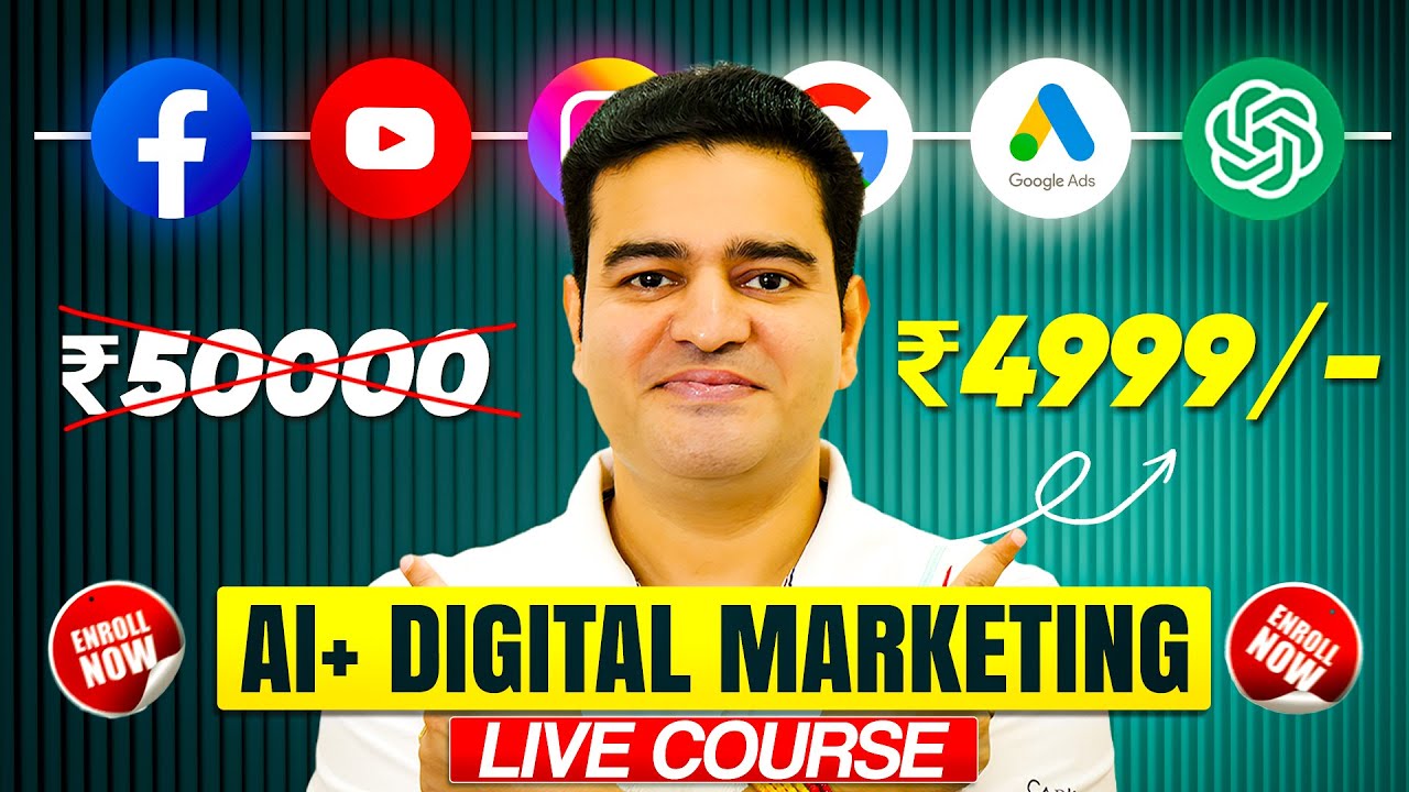₹4,999 Only AI + Digital Marketing Live Course | New Year Offer Enrol Now | #marketingfundas