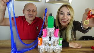 SLİME&#39;DEN ALTIN ÇIKAN KAZANIR! GÖZÜ KAPALI SLİME CHALLENGE!