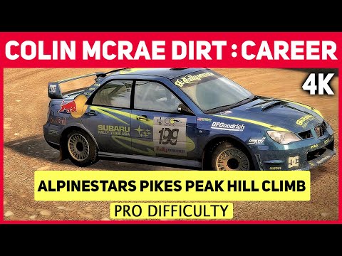 Colin McRae DiRT in 4K - Career - #43 Alpinestars Pikes Peak Hill Climb - Pro Difficulty