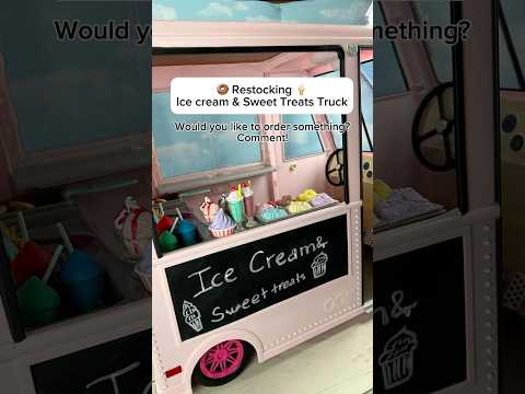 ASMR Restocking Ice Cream & Sweet Treats Truck With Miniature Toy #shortsfeed #shorts #asmr #viral