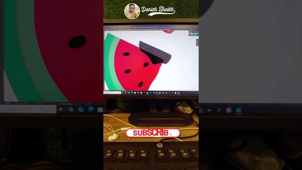 Fruit Pattern Digital Illustration | Food Vector Art in Illustrator Speed Art