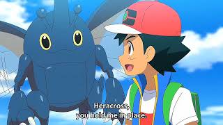 Ash Bring his Bayleef, Sirfetched, Kingler, Tortera & Heracross in Aim to be Pokemon master ep 7