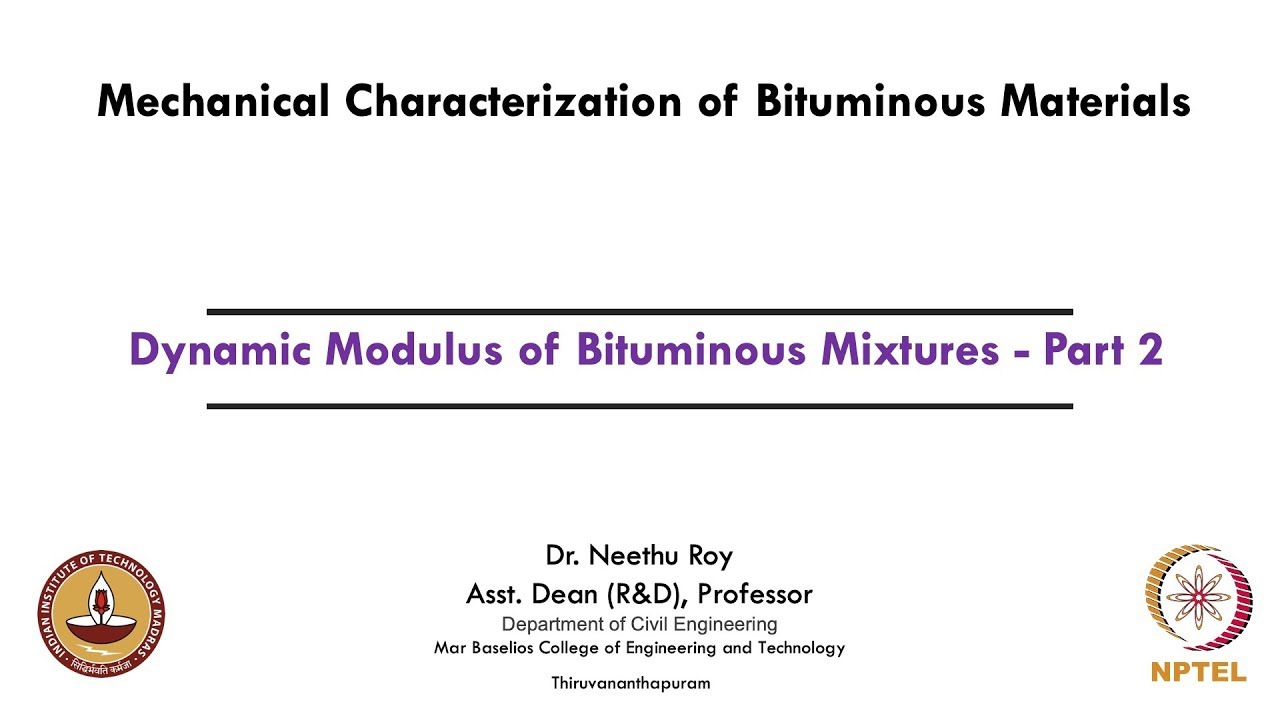 Dynamic Modulus of Bituminous Mixtures - Part 2