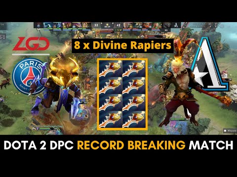 DOTA 2 DPC RECORD BREAKING MATCH - 8 DIVINE RAPIER - PSG.LGD versus ASTER Upper Division CN DPC 2021