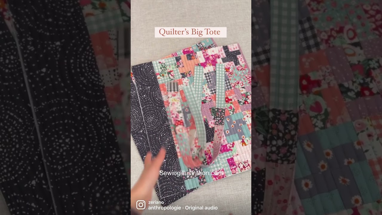 Quilter’s Big Tote | Patchwork Bag | In the Afterglow fabric
