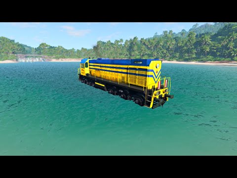 Trains vs Deep Water – BeamNG.Drive