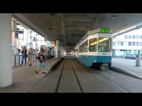 Straßenbahn Linie 4 (VBZ): Bahnhof Altstetten Nord - Bahnhof Tiefenbrunnen (20.07.2023) Teil 1