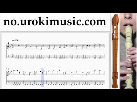 Blokkfløyte Kurs (Barokk) Lukas Graham - 7 Years Trening Studie Del 1 øvelser um-i935