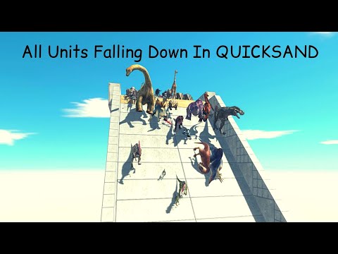 All Units Falling Down In QUICKSAND ARBS | Animal Revolt Battle Simulator