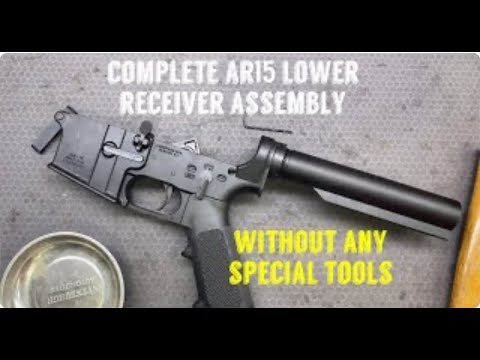 Step by step AR15 lower receiver assembly with no special tools