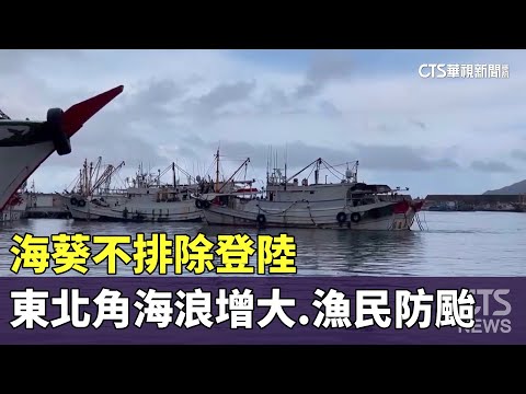海葵不排除登陸　東北角海浪增大.漁民防颱
