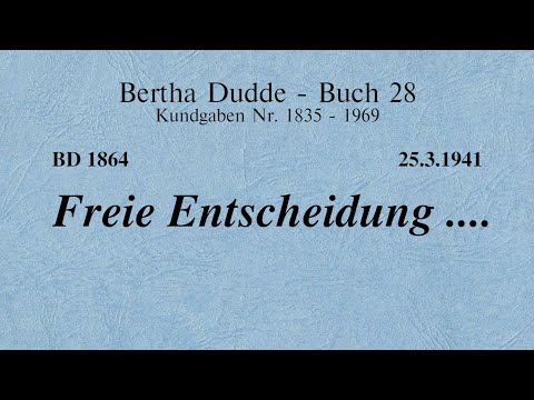 BD 1864 - FREIE ENTSCHEIDUNG ....