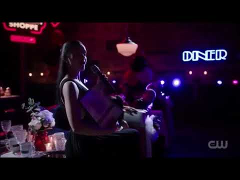 Riverdale 6x18 Veronica performance at new pop’s cafe for Tangs after wedding party.