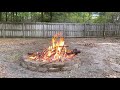 Fire Crackling In A Fire Pit Relaxing By The Fire