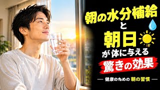 朝に水を飲む＋朝日を浴びる｜毎朝の習慣が体に与える意外な影響とは？☀️💧