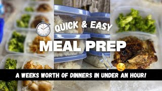 LAZY MEAL PREP! Quick and easy: How to meal prep healthy dinners in under an hour 😋