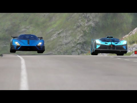 Bugatti Bolide 2020 vs SSC Tuatara Striker 2022 at Highlands