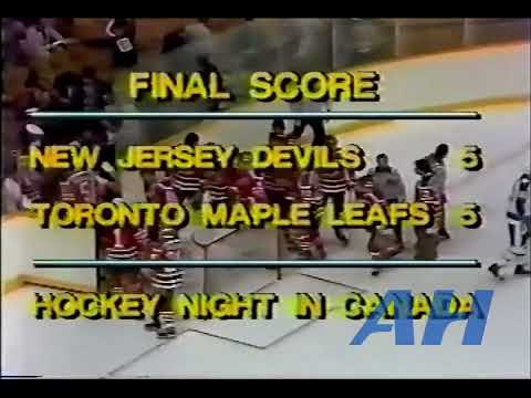 NHL Oct. 9, 1982 Toronto Maple Leafs v New Jersey Devils (R)