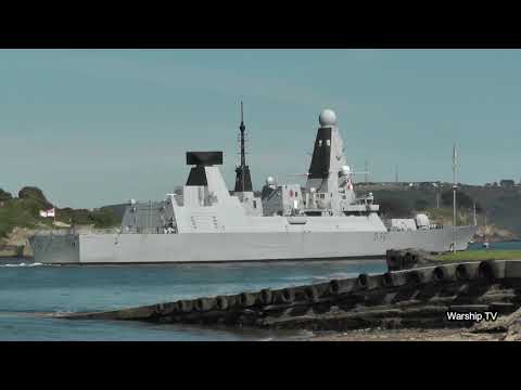 HMS DEFENDER D36 LEAVES DEVONPORT NAVAL BASE AT CREMYLL - 12th July 2020