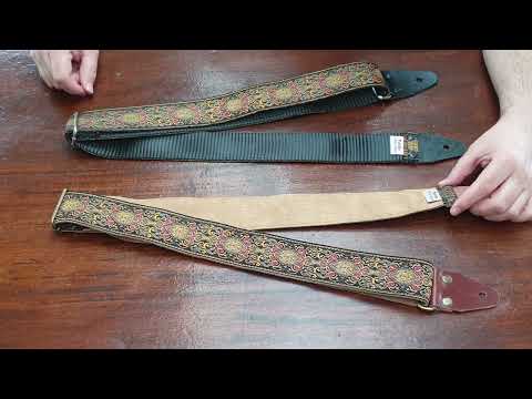 Pardo retro guitar strap model Brown Royal, backing suede image 4