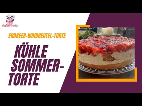 Super easy and refreshing summer cake. Cream puff cake with strawberries