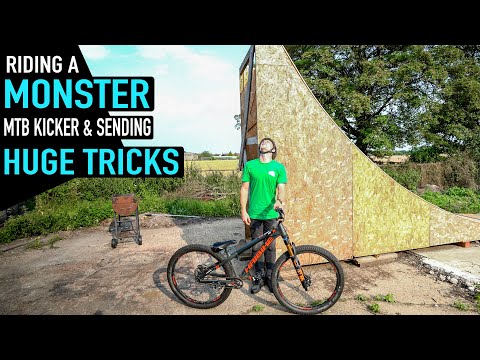 SENDING HUGE MTB TRICKS ON A MONSTER SLOPE STYLE JUMP!!