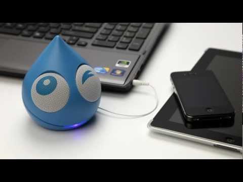 Battery/USB Powered Water Drop Portable Speaker-video