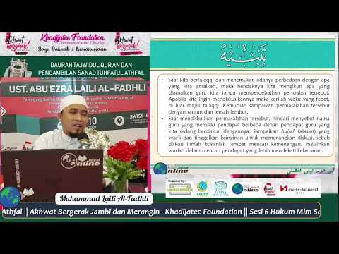 Tuhfatul Athfal Jambi || Sesi 6 Hukum Mim Sakinah (Idgham Mimi, Ikhfa Syafawi, Idzhar Syafawi)