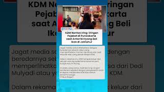 Iring-iringan Pejabat Purwakarta Lewat di Depan Gubernur Jawa Barat Dedi Mulyadi saat Antar Ni Hyang