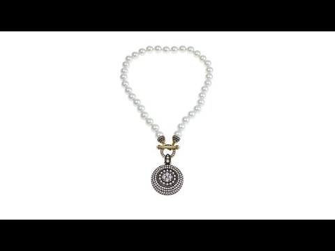 Heidi Daus "Timeless Treasure" Toggle Drop Necklace