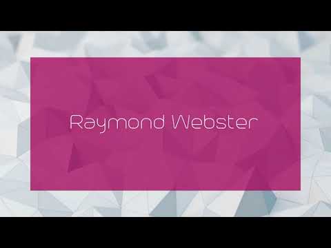 Raymond Webster - appearance