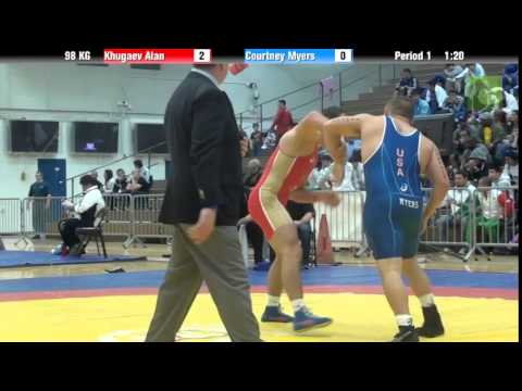 98 KG R16 - Alan Khugaev (Russia) vs. Courtney Meyers (Marines)
