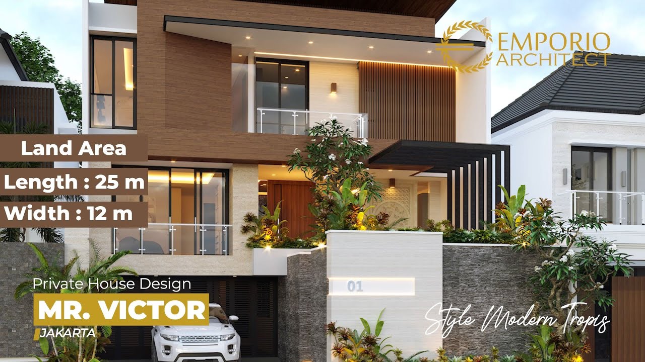 Desain Rumah Modern 3 Lantai Bapak Victor Jakarta