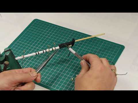 78- Colocación de estrobos en el bauprés. HMS Terror - Modelismo Naval