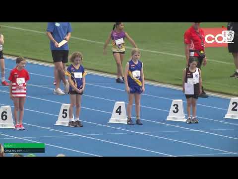 U10 Girls 60m Hurdles Heat 3: 2022-23 State Combined Events Championships - Saturday