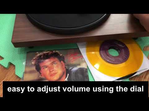 DIGITNOW Wooden Bluetooth Record Player HiFi System  with Counter Weight & Twin Detachable Speakers