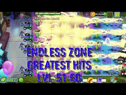 Plants vs Zombies 2 - Neon Mixtape Tour | Endless Zone All Max Level Plants Test Level 51 -  60