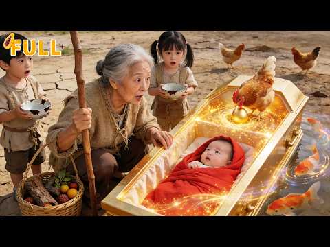 Famine year,old lady spots baby while digging wild herbs—she’s lucky star,bringing endless wealth!