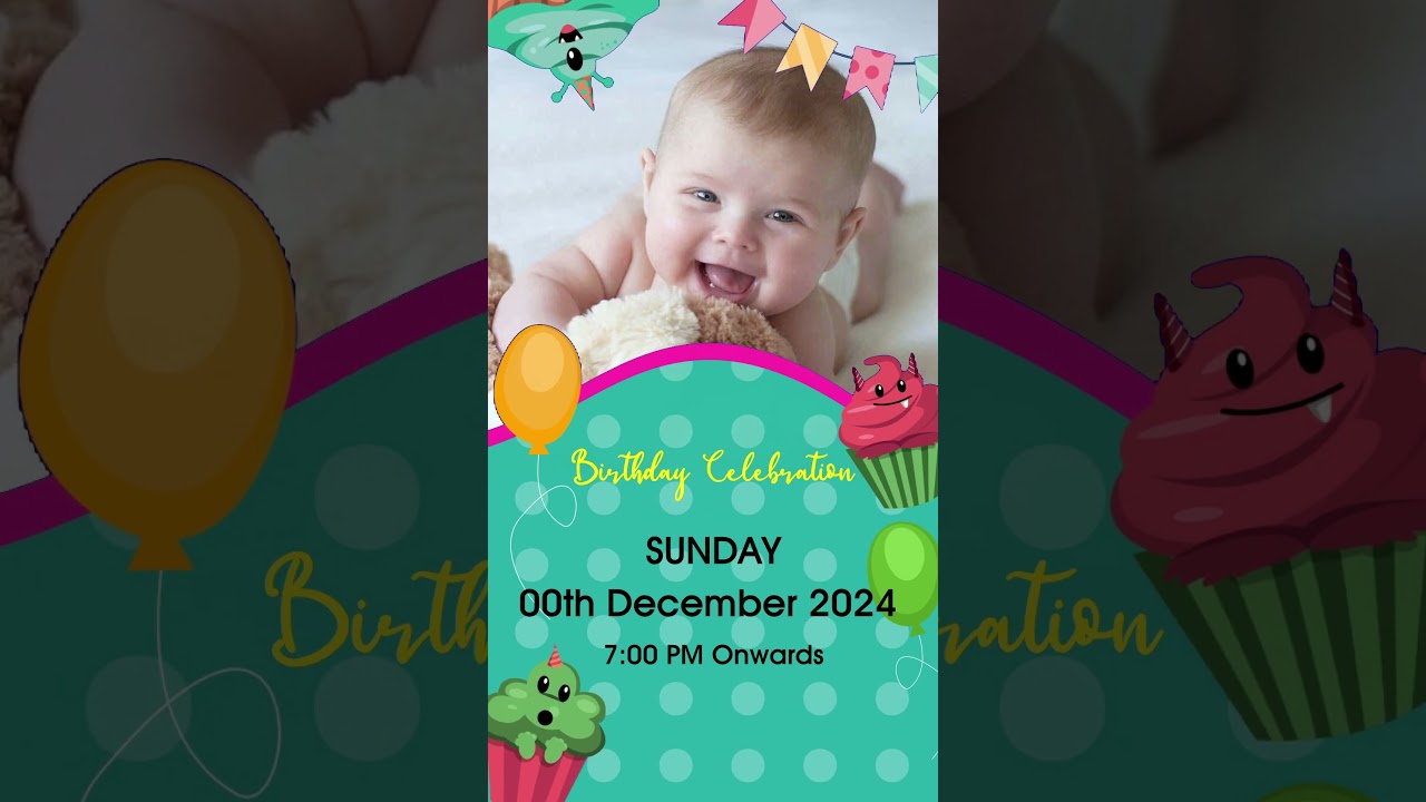 Birthday invitation Edius Project - P37 | Edius Project | Edius 7-8-9-X || M-9414402138 #invitation