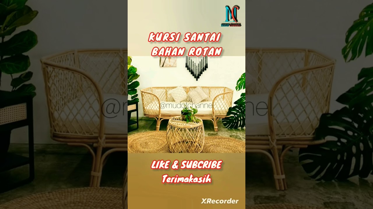 Kursi santai bahan rotan ( Rattan lounge chair )@mudofchannel