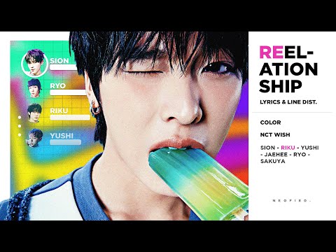 NCT WISH - Reel-ationship (고양이 릴스) (Color Coded Lyrics & Line Distribution)